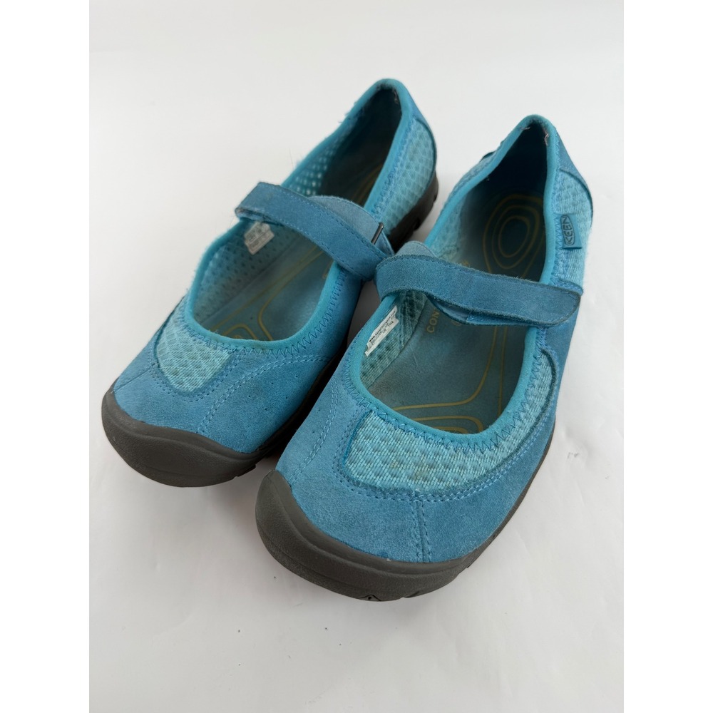 Keen CNX Blue Suede Mesh Mary Jane Sporty Walking Shoes Womens 11 1008701